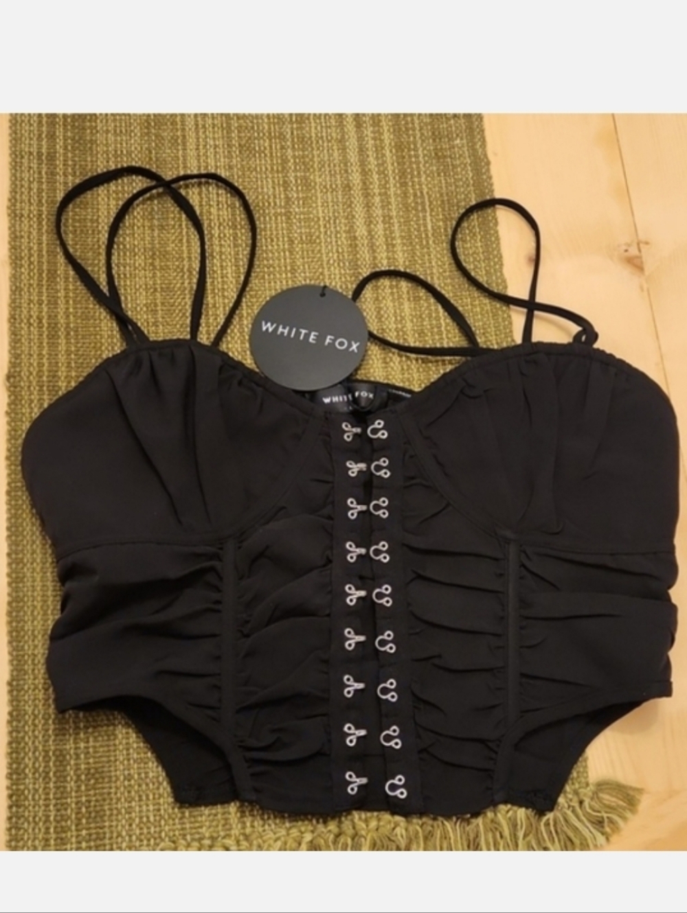 White Fox Boutique Stuck In My Ways Bustier Corset Goth Black Size L